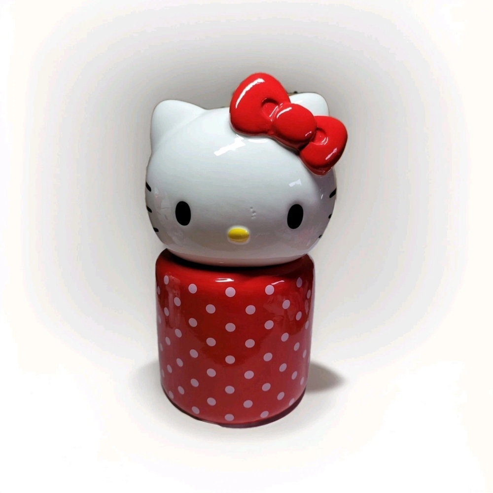 Blue Sky Red and White Polka Dot Food Storage Container